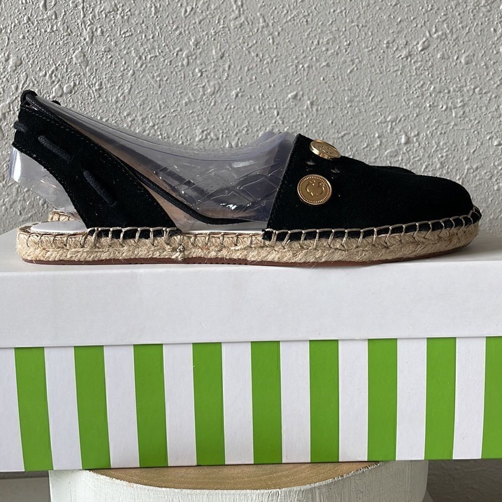 NIB C. Wonder Black Leather a suede Closed Toe Sandals Size 6.5M - Picture 3 of 7